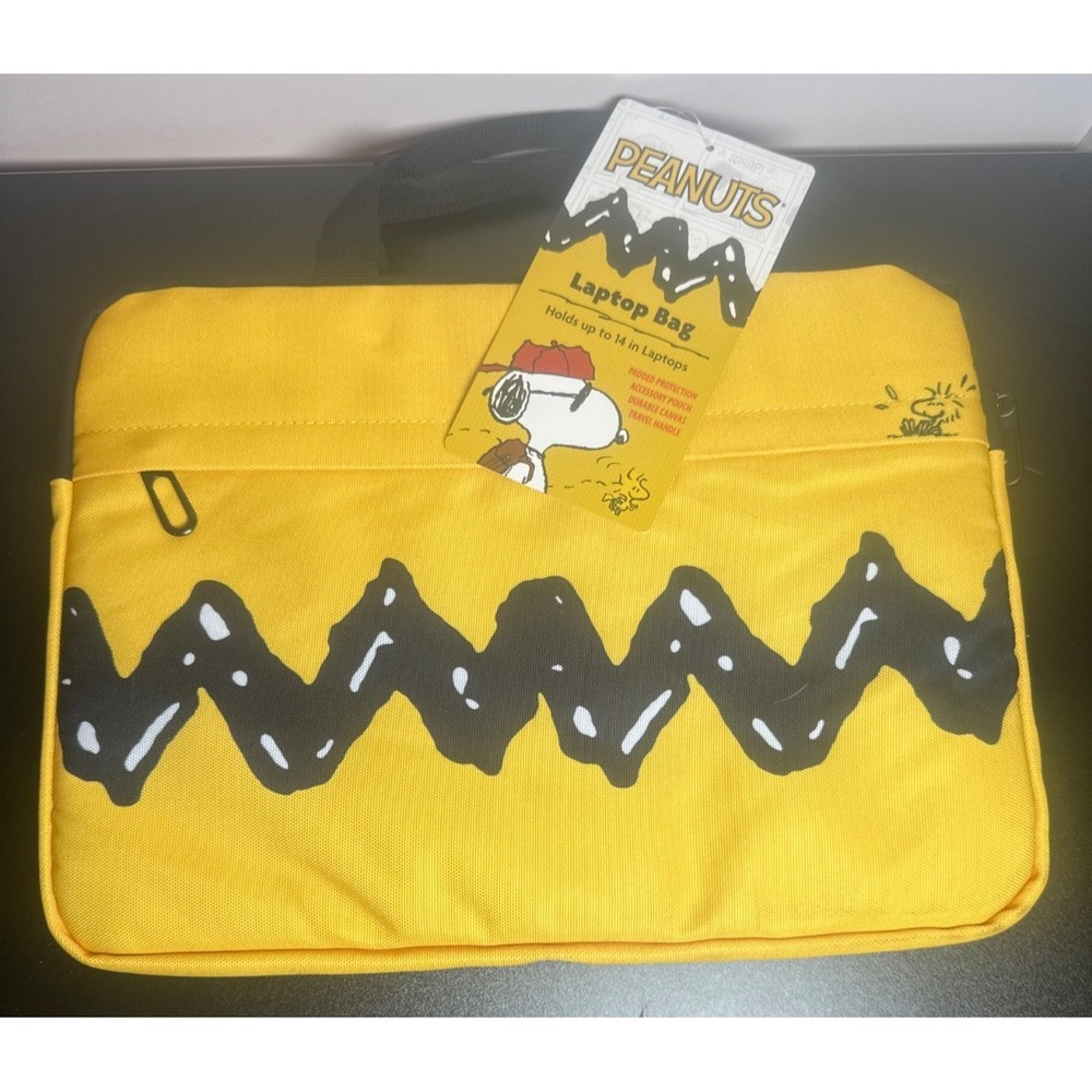 NWT | Peanuts Charlie Brown Patterned Laptop Bag
